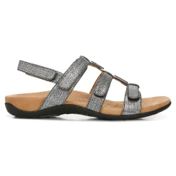 Best Sale Vionic Amber Metallic Adjustable Sandal Black Metallic|Rose Gold|Silver