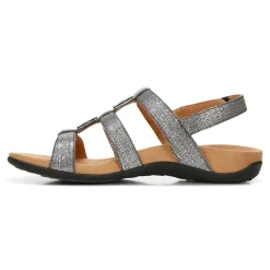 Best Sale Vionic Amber Metallic Adjustable Sandal Black Metallic|Rose Gold|Silver