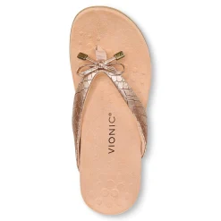 Sale Vionic Bella Toe-Post Sandal Black Patent|Black Print|Gold Cork|Marmalade