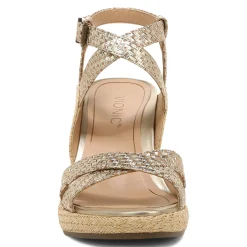 Hot Vionic Bonita Wedge Sandal Gold|Black|Macaroon
