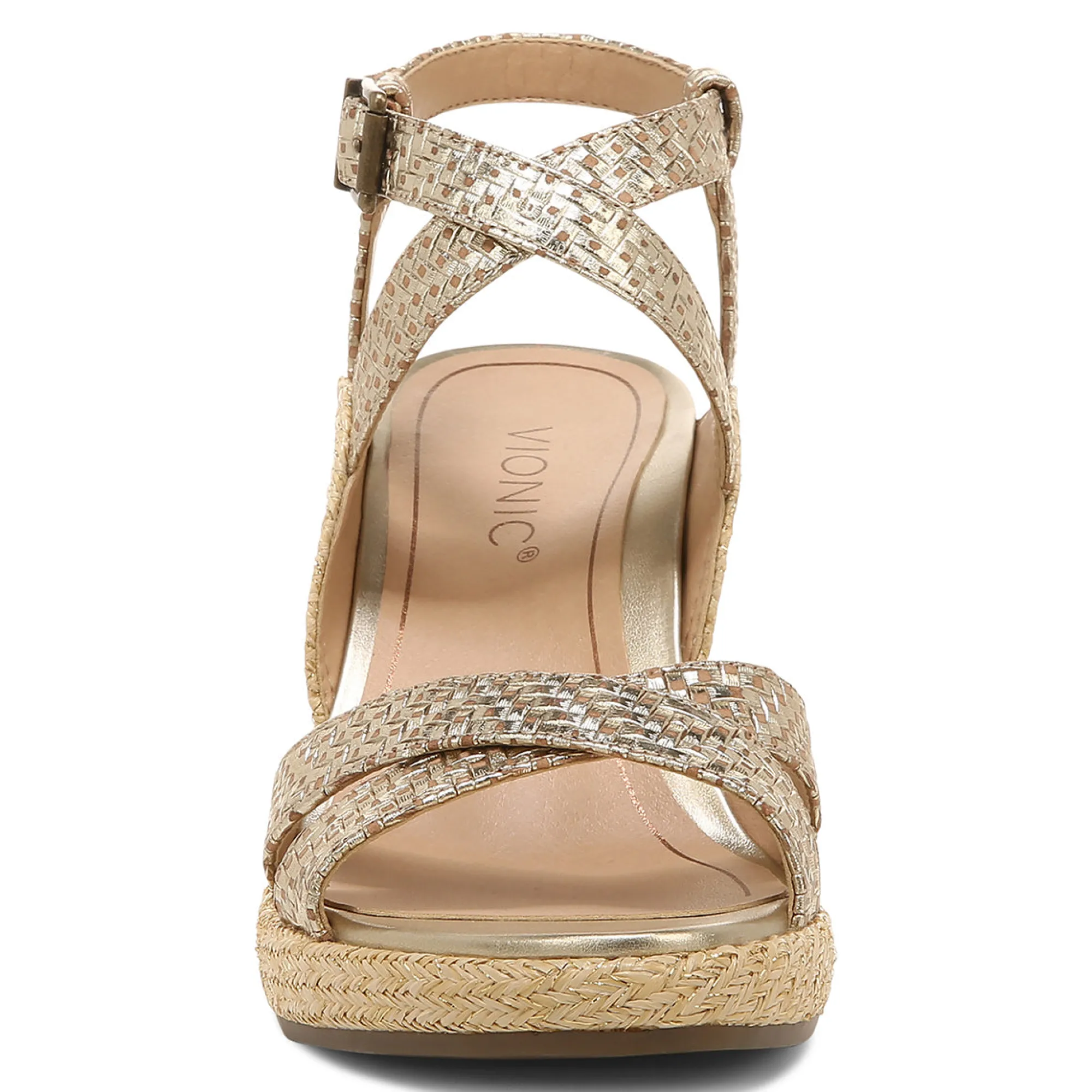 Hot Vionic Bonita Wedge Sandal Gold|Black|Macaroon