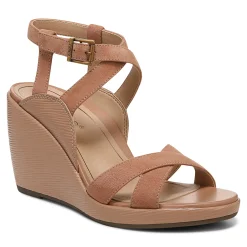 Hot Vionic Bonita Wedge Sandal Gold|Black|Macaroon