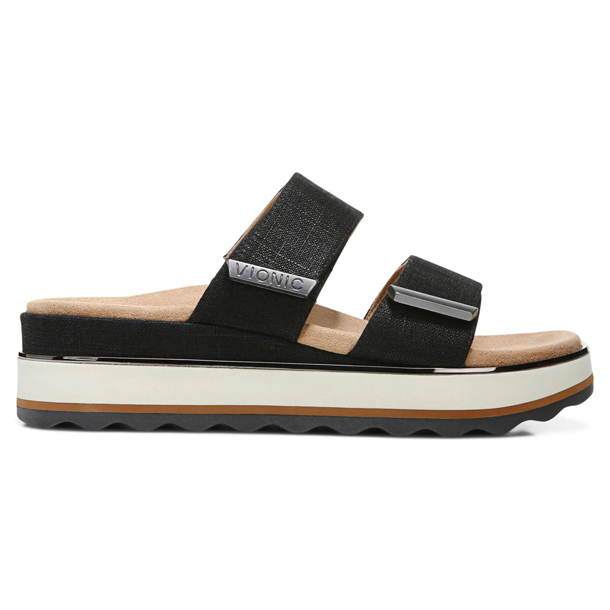 Sale Vionic Brandie Platform Sandal Black Linen|Black Woven|Marshmallow|Papaya