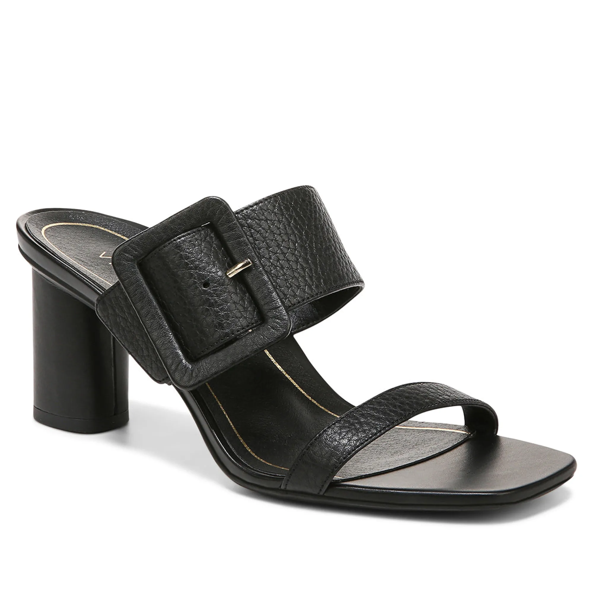 Store Vionic Brookell Heeled Sandal Black Leather|Black Suede|Cream|Gold