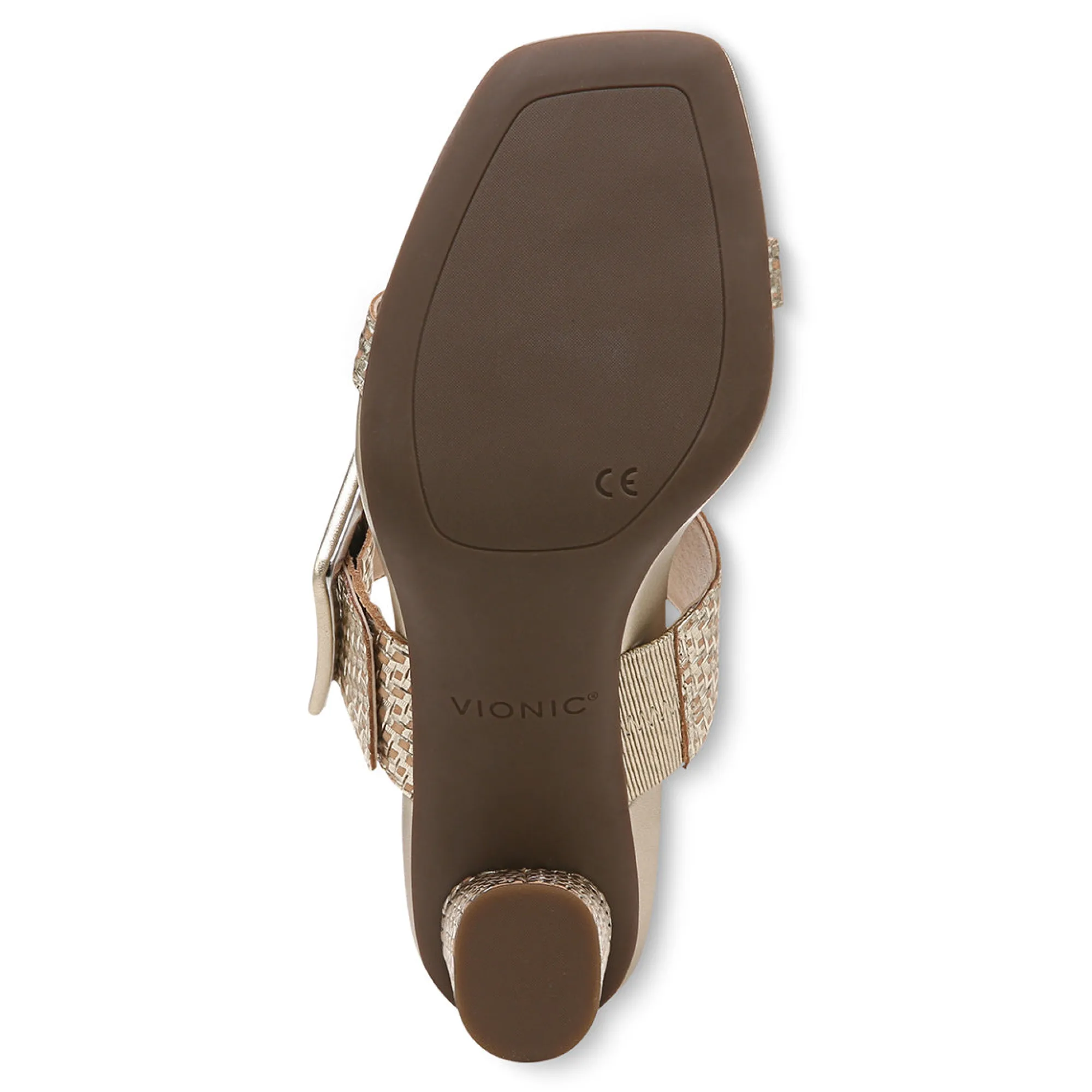 Store Vionic Brookell Heeled Sandal Black Leather|Black Suede|Cream|Gold