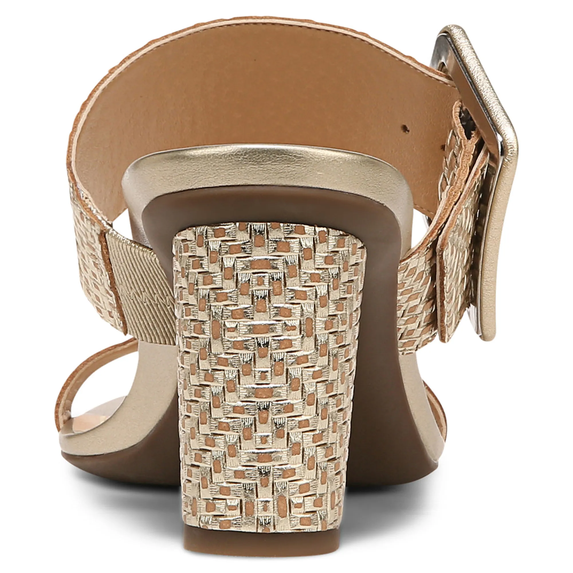 Store Vionic Brookell Heeled Sandal Black Leather|Black Suede|Cream|Gold