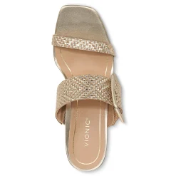 Store Vionic Brookell Heeled Sandal Black Leather|Black Suede|Cream|Gold