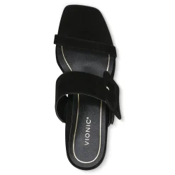 Store Vionic Brookell Heeled Sandal Black Leather|Black Suede|Cream|Gold