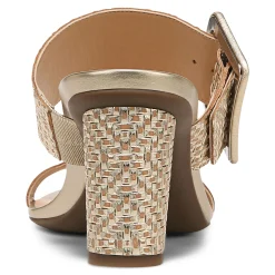 Outlet Vionic Brookell Heeled Sandal Black Leather|Black Suede|Cream|Gold