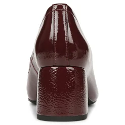 Clearance Vionic Carmel Heel Black|Black Patent Leopard|Crimson Red|Pewter Metallic