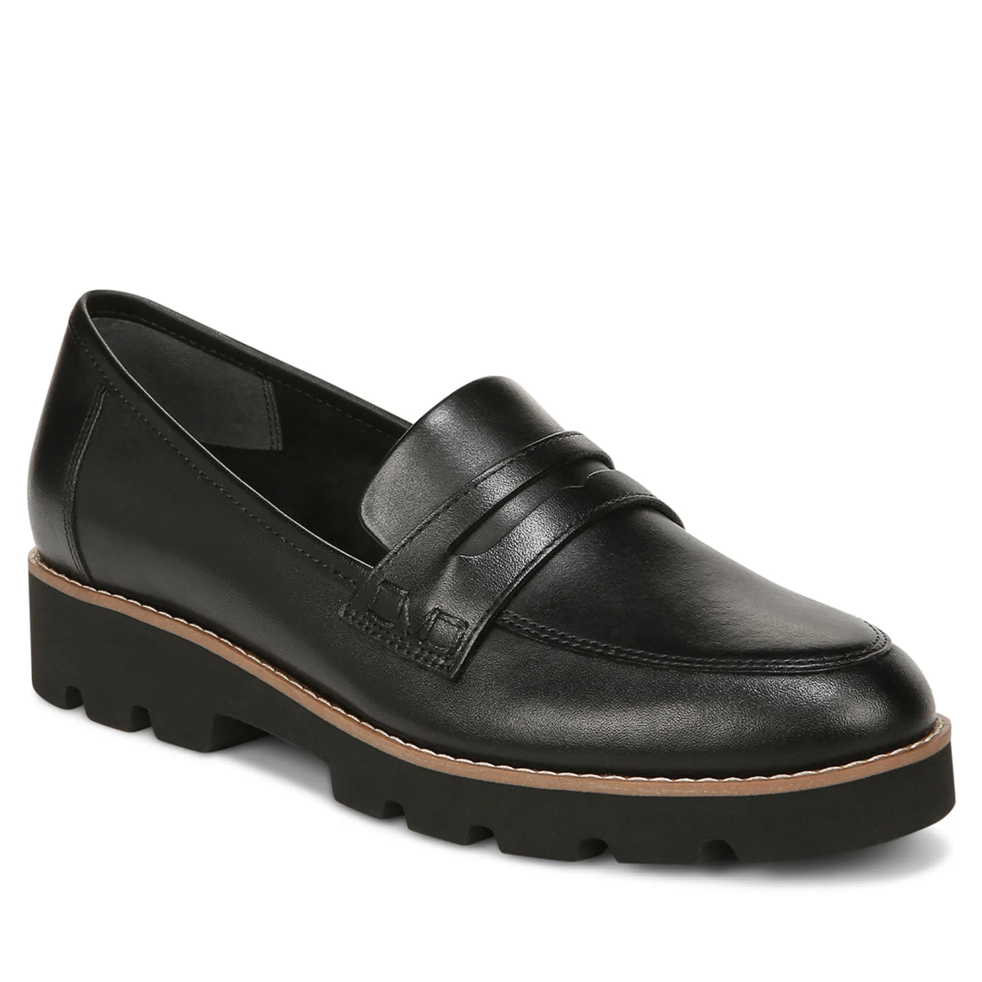 Discount Vionic Cheryl Ii Loafer Black Leather|Sand Suede