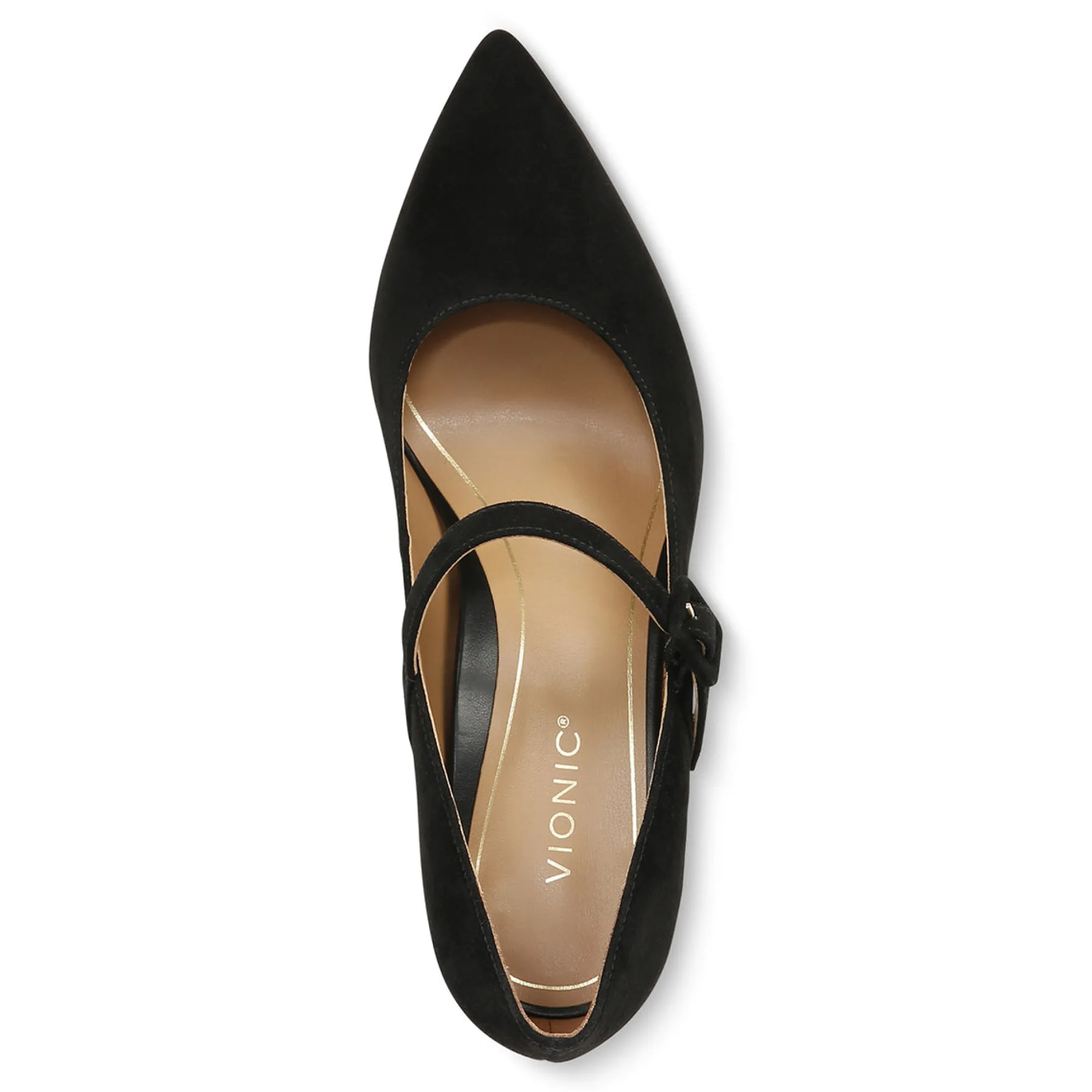 Store Vionic Collette Mary Jane Heel Black Suede