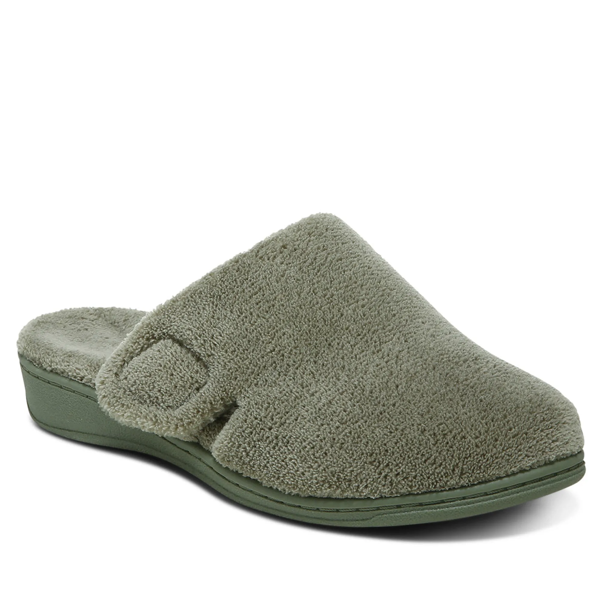 Hot Vionic Gemma Mule Slipper Iii Army Green|Basil (Curly Terry)|Dusk (Curly Terry)|Fuji Apple