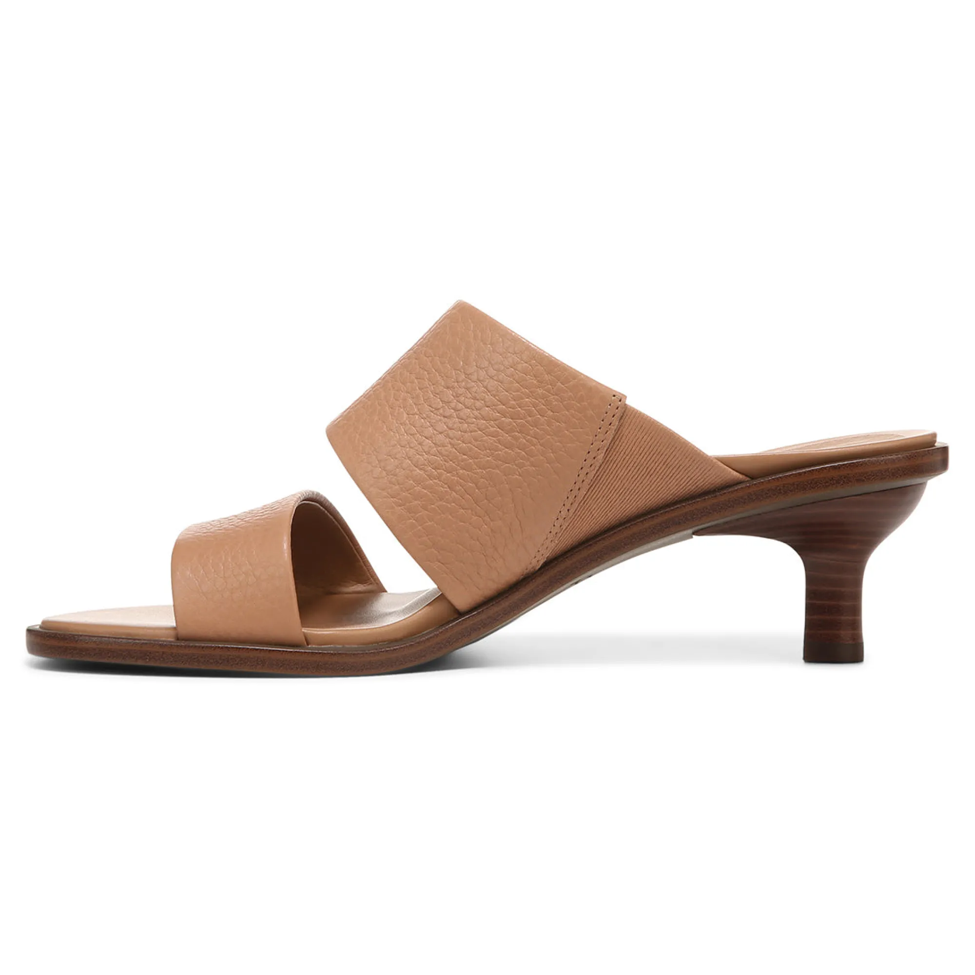 Outlet Vionic Ivelle Kitten Heel Black Tumbled Leather|Macaroon