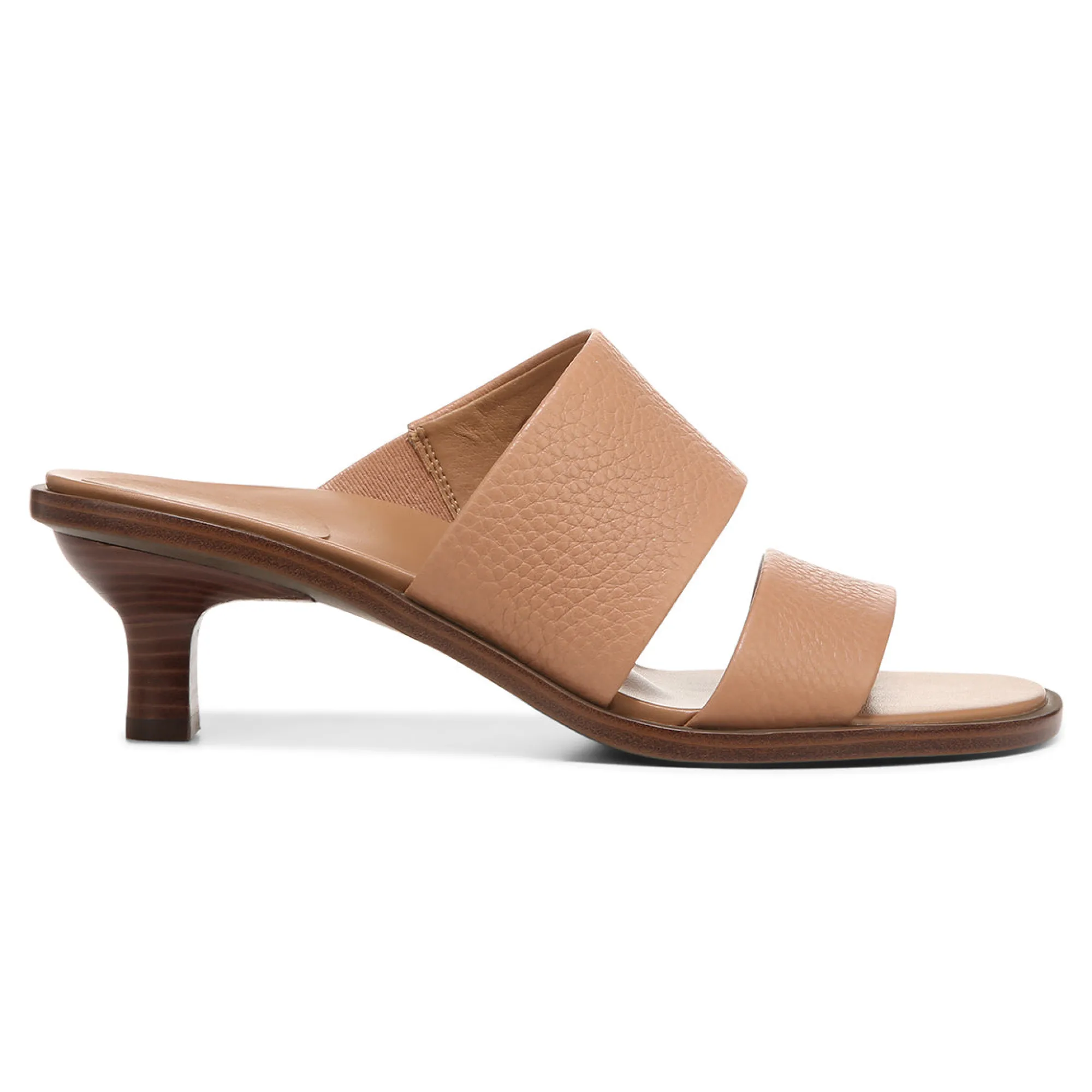 Outlet Vionic Ivelle Kitten Heel Black Tumbled Leather|Macaroon