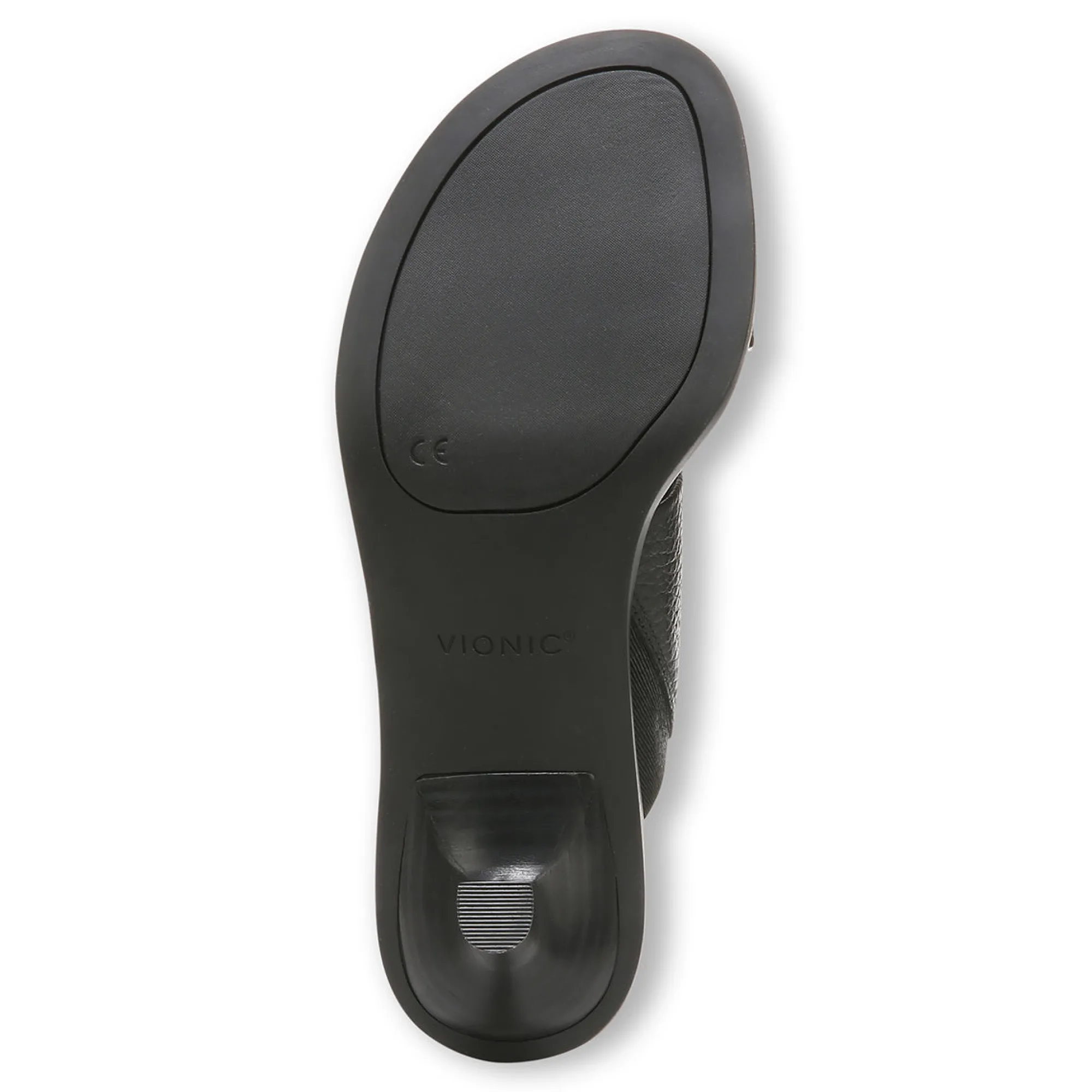 Outlet Vionic Ivelle Kitten Heel Black Tumbled Leather|Macaroon