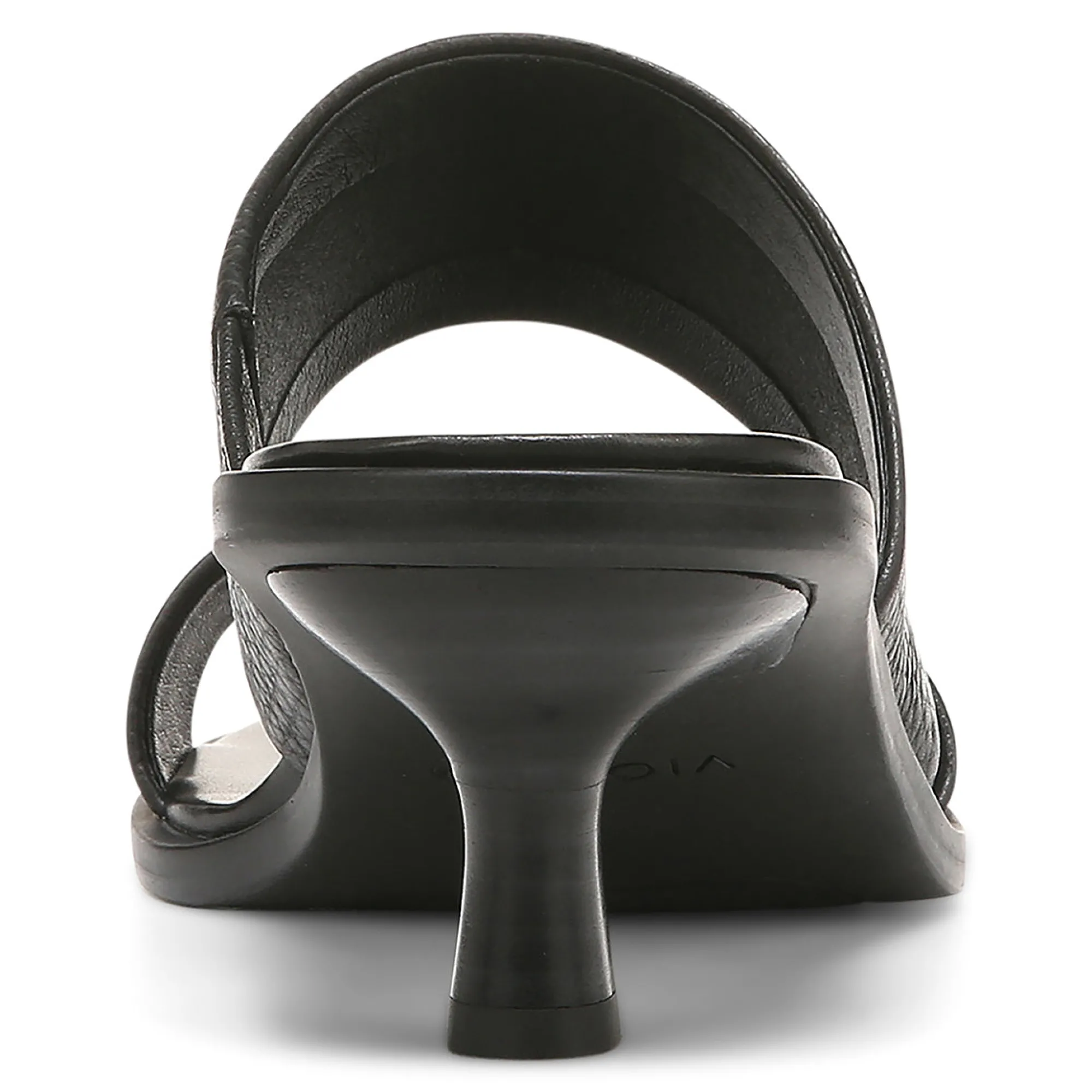 Outlet Vionic Ivelle Kitten Heel Black Tumbled Leather|Macaroon