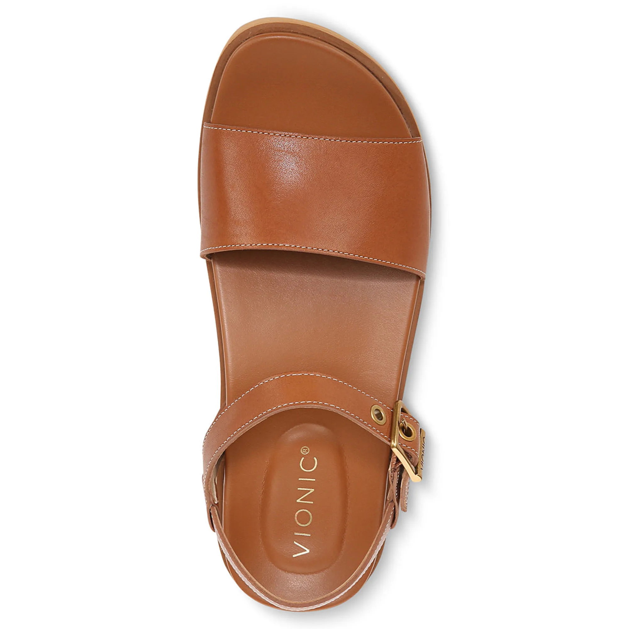 Fashion Vionic Jamie Flatform Sandal Black|Tan