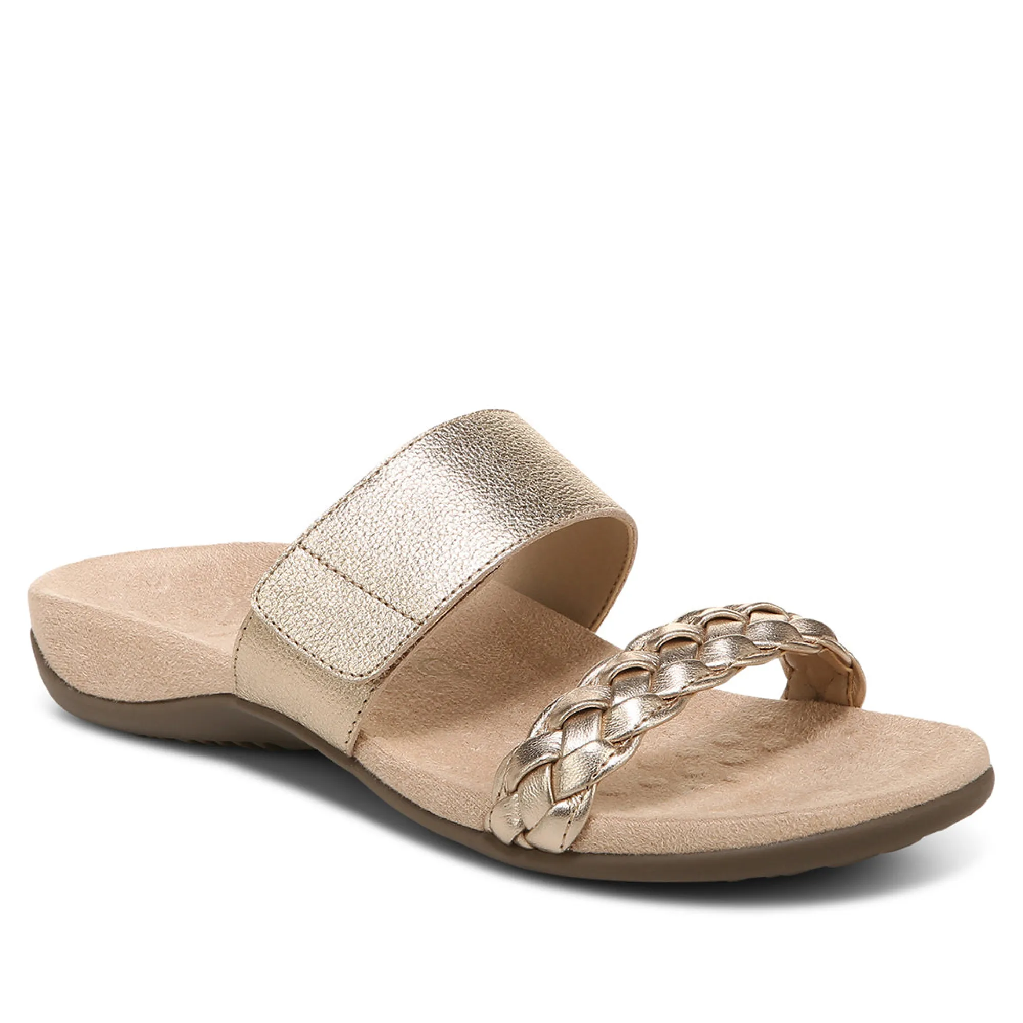 Store Vionic Jeanne Slide Sandal (Wide) Black|Cream|Gold|Rose