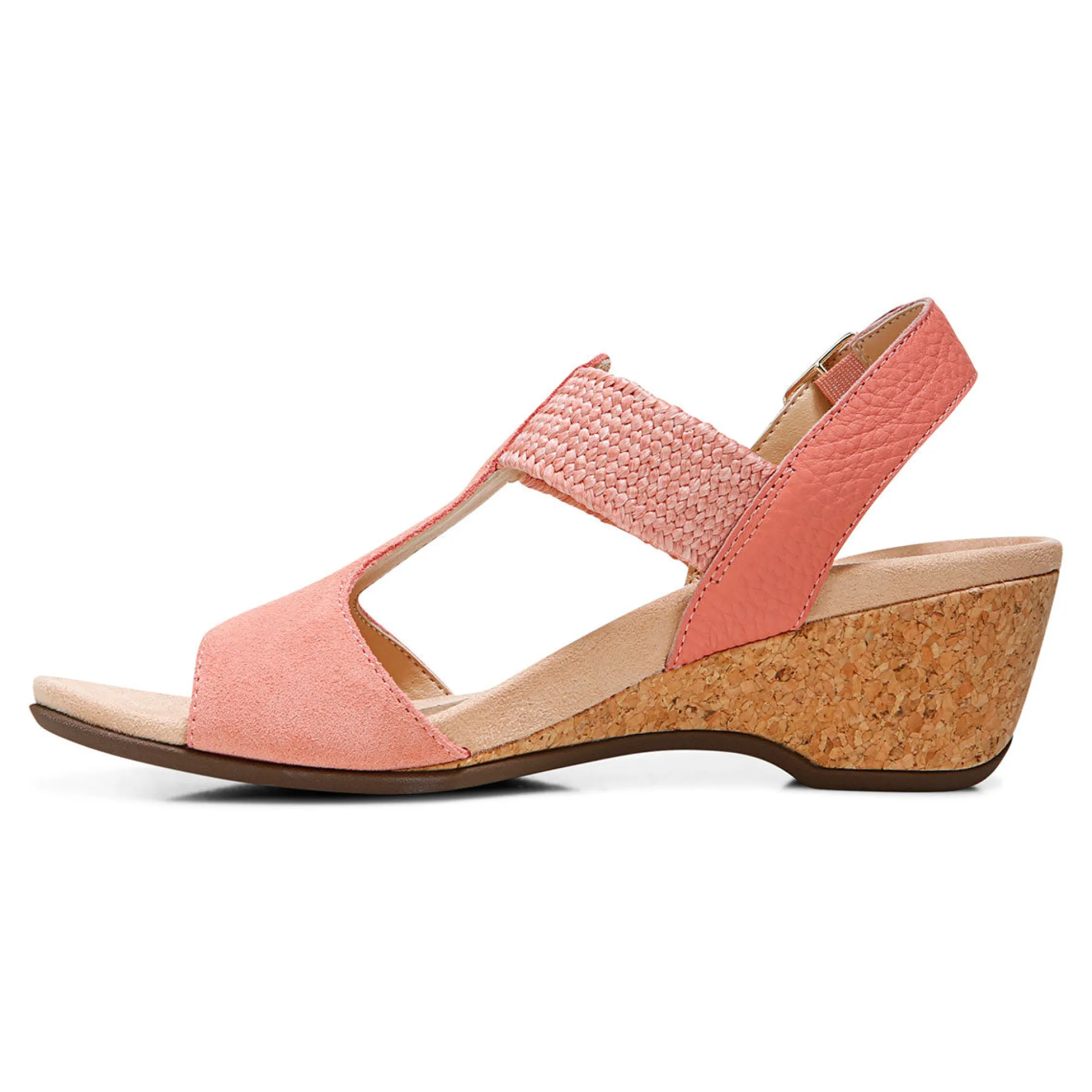 Clearance Vionic Kaytie Wedge Sandal Black|Blue Haze|Clay|Semolina