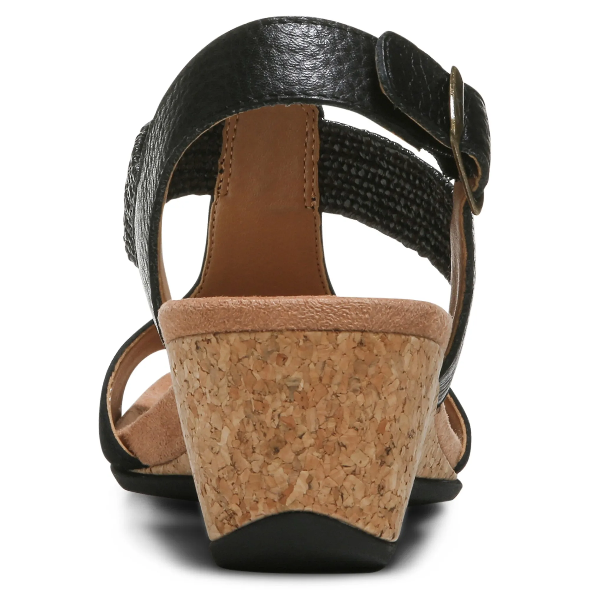 Clearance Vionic Kaytie Wedge Sandal Black|Blue Haze|Clay|Semolina