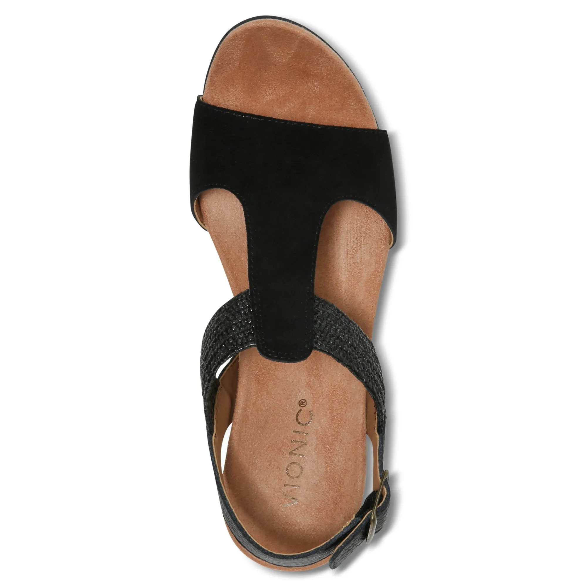 Clearance Vionic Kaytie Wedge Sandal Black|Blue Haze|Clay|Semolina