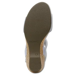 Clearance Vionic Kaytie Wedge Sandal Black|Blue Haze|Clay|Semolina