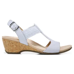Clearance Vionic Kaytie Wedge Sandal Black|Blue Haze|Clay|Semolina