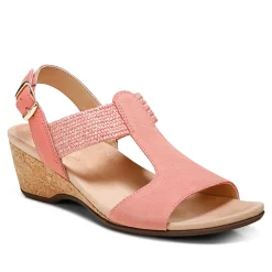 Clearance Vionic Kaytie Wedge Sandal Black|Blue Haze|Clay|Semolina