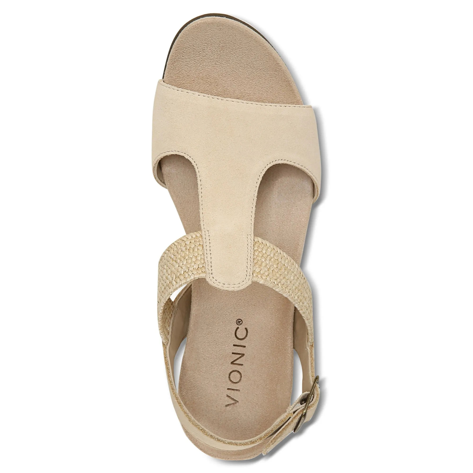 Clearance Vionic Kaytie Wedge Sandal Black|Blue Haze|Clay|Semolina