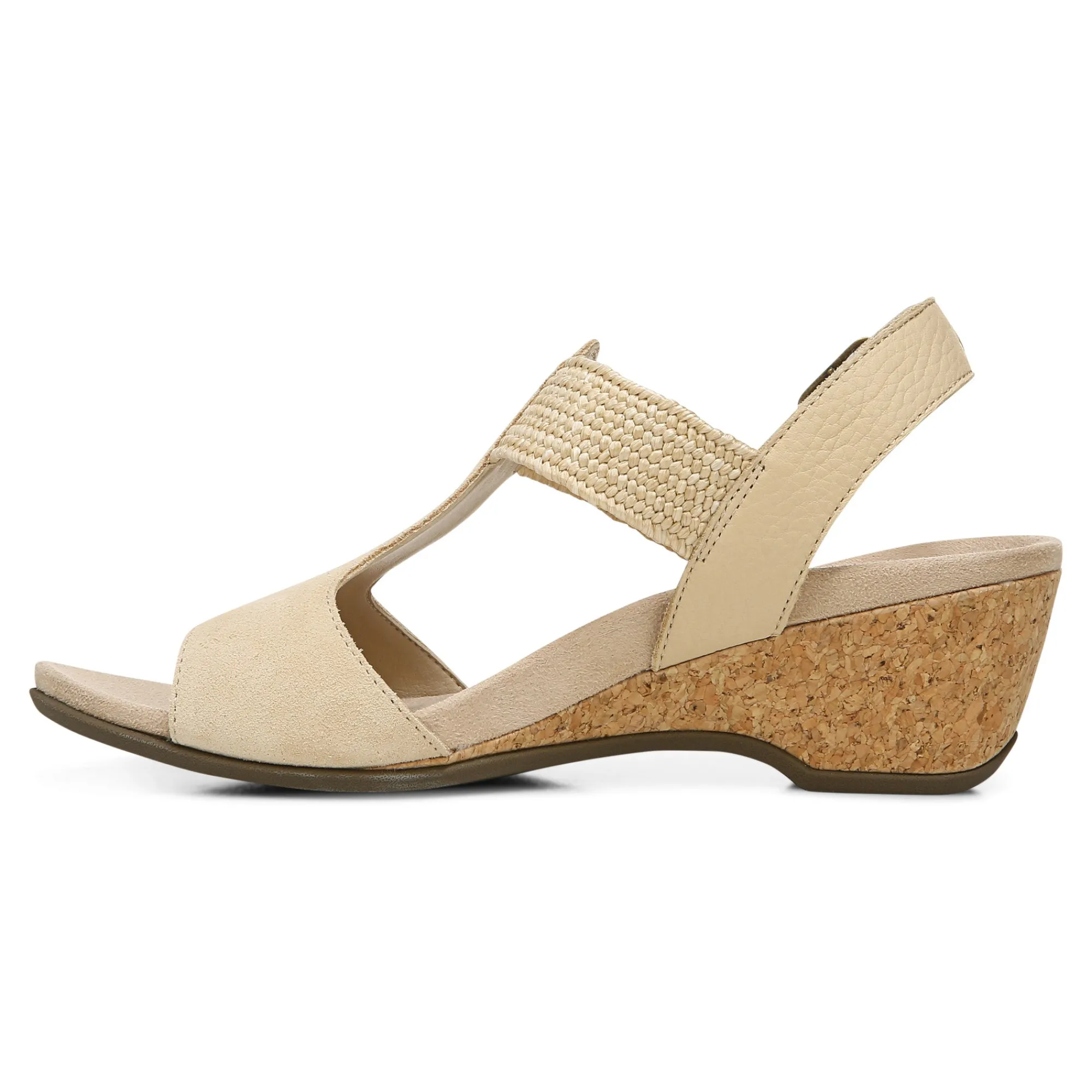 Clearance Vionic Kaytie Wedge Sandal Black|Blue Haze|Clay|Semolina