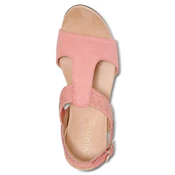 Clearance Vionic Kaytie Wedge Sandal Black|Blue Haze|Clay|Semolina