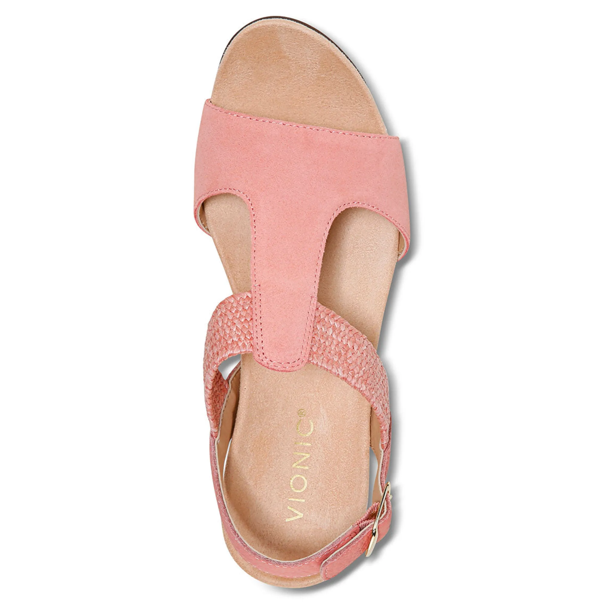 Clearance Vionic Kaytie Wedge Sandal Black|Blue Haze|Clay|Semolina