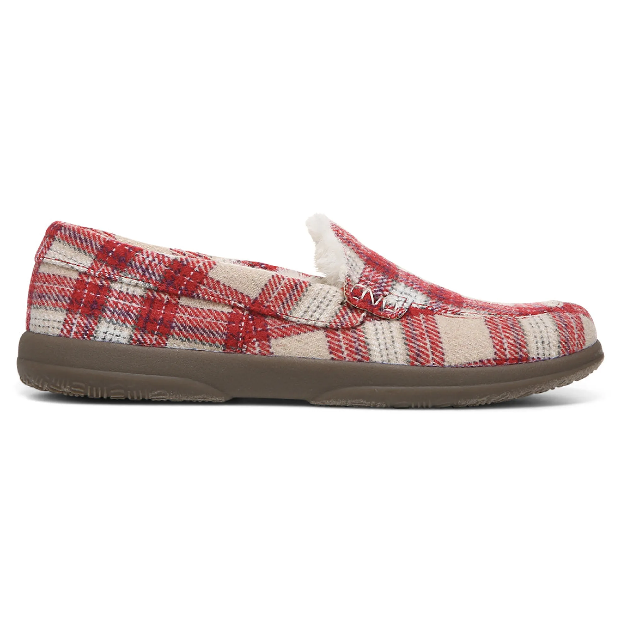 Store Vionic Lynez Slipper Ii Blue Plaid|Cloud Pink|Fuji Apple|Semolina