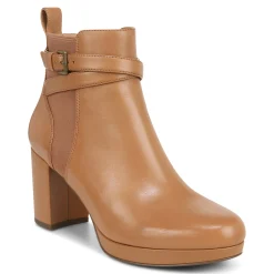 Fashion Vionic Nella Ankle Boot Black Leather|Camel Leather