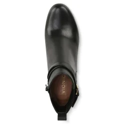 Fashion Vionic Nella Ankle Boot Black Leather|Camel Leather