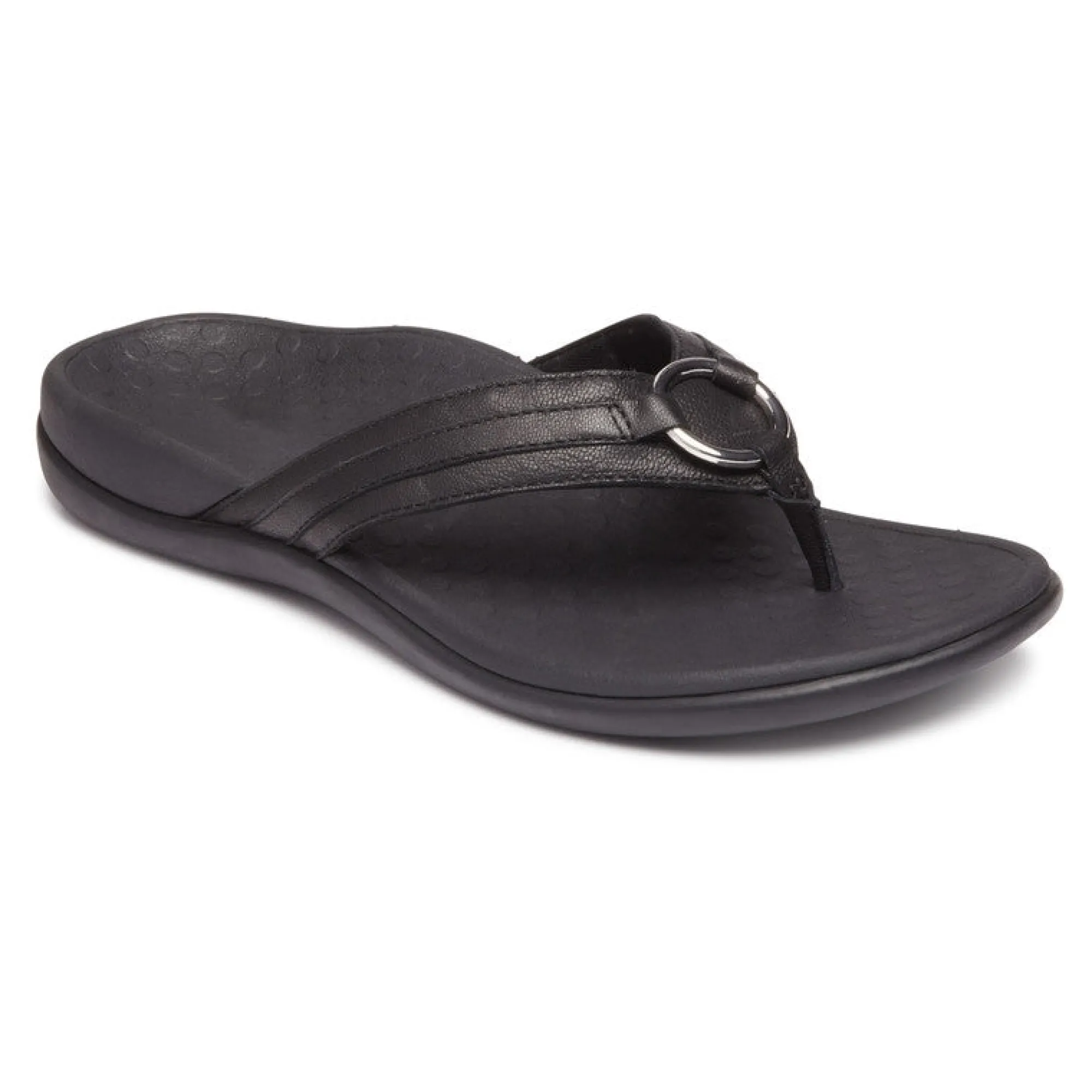Cheap Vionic Tide Aloe Toe Post Sandal Black|Black Leather|Champagne|Lavender
