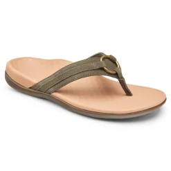 Cheap Vionic Tide Aloe Toe Post Sandal Black|Black Leather|Champagne|Lavender