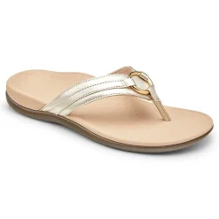 Cheap Vionic Tide Aloe Toe Post Sandal Black|Black Leather|Champagne|Lavender