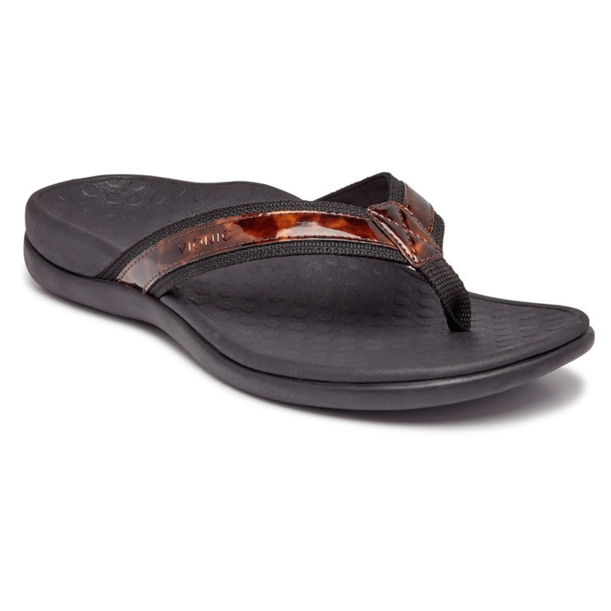Outlet Vionic Tide Ii Toe Post Sandal Black|Bronze|Gold Cork|Lichen