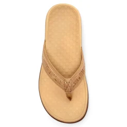 Outlet Vionic Tide Ii Toe Post Sandal Black|Bronze|Gold Cork|Lichen