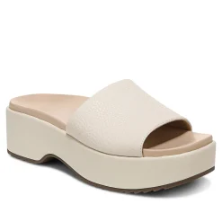 Best Sale Vionic Trista Platform Sandal Black Tumbled|Cream