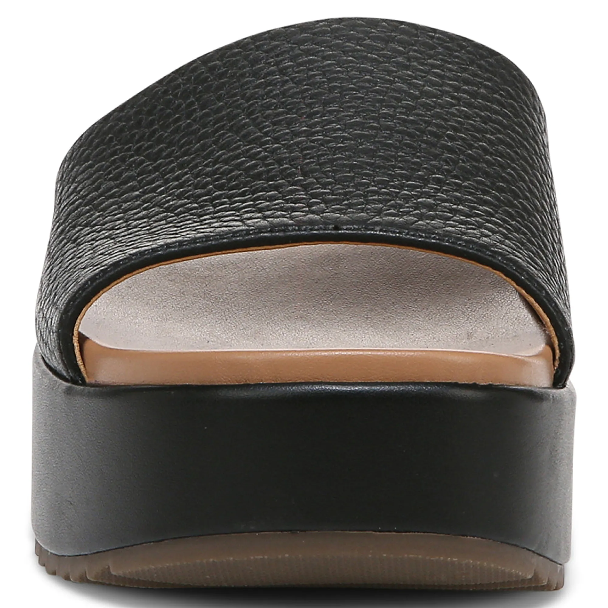 Best Sale Vionic Trista Platform Sandal Black Tumbled|Cream