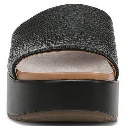 Fashion Vionic Trista Platform Sandal Black Tumbled|Cream