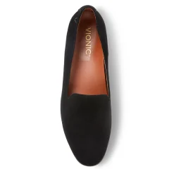 Store Vionic Willa Slip On Flat Black Crinkle|Black Suede|Black/White|Brown Cow Print