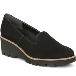Discount Vionic Willa Wedge Black Leather|Black Suede|Navy Suede|Toffee Suede