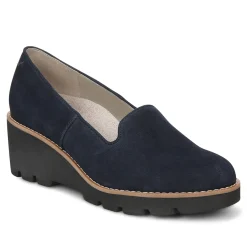 Discount Vionic Willa Wedge Black Leather|Black Suede|Navy Suede|Toffee Suede