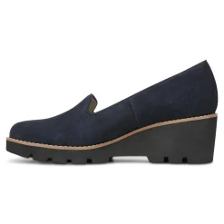 Discount Vionic Willa Wedge Black Leather|Black Suede|Navy Suede|Toffee Suede