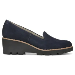 Discount Vionic Willa Wedge Black Leather|Black Suede|Navy Suede|Toffee Suede