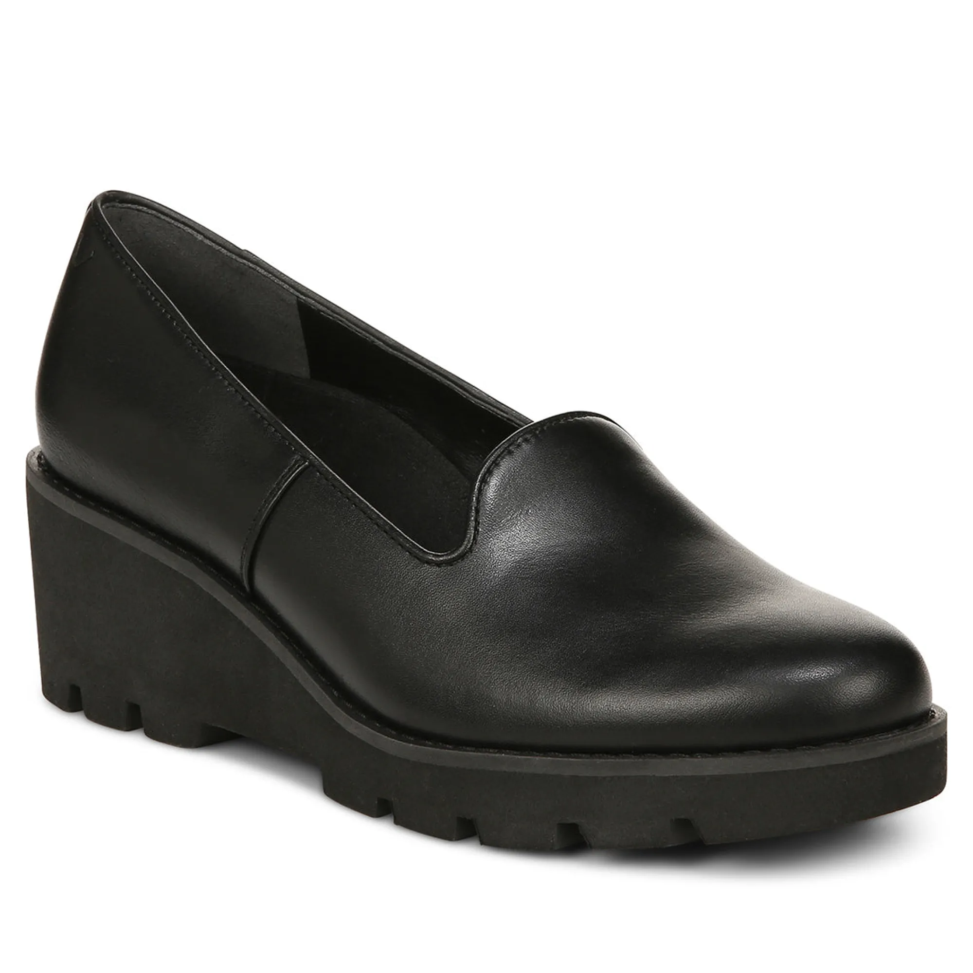 Discount Vionic Willa Wedge Black Leather|Black Suede|Navy Suede|Toffee Suede